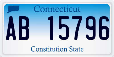 CT license plate AB15796