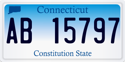 CT license plate AB15797