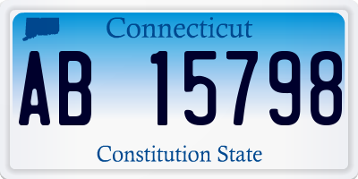 CT license plate AB15798