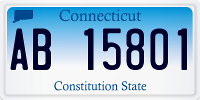 CT license plate AB15801