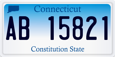 CT license plate AB15821