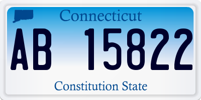 CT license plate AB15822
