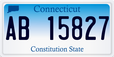 CT license plate AB15827