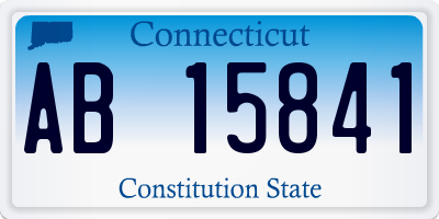 CT license plate AB15841