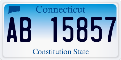 CT license plate AB15857