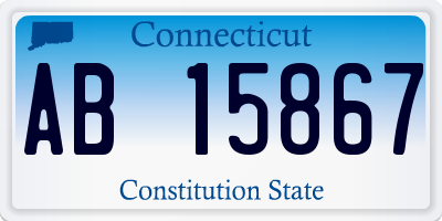 CT license plate AB15867