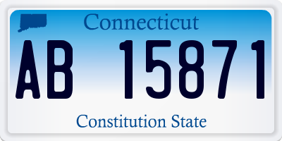 CT license plate AB15871