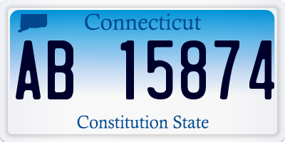 CT license plate AB15874