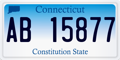 CT license plate AB15877
