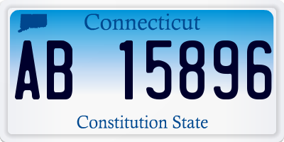 CT license plate AB15896