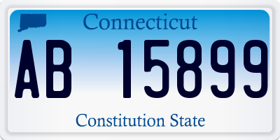CT license plate AB15899
