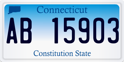 CT license plate AB15903