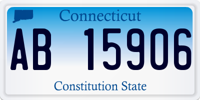 CT license plate AB15906