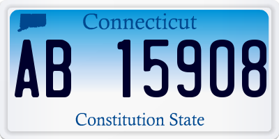 CT license plate AB15908