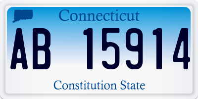 CT license plate AB15914