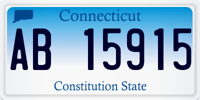 CT license plate AB15915