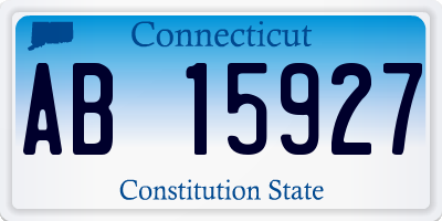 CT license plate AB15927