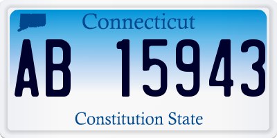 CT license plate AB15943