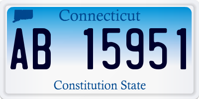 CT license plate AB15951