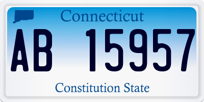 CT license plate AB15957