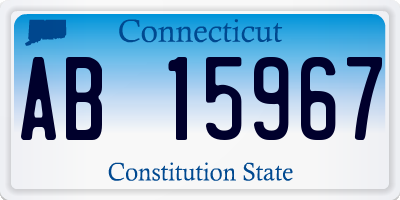 CT license plate AB15967