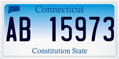 CT license plate AB15973