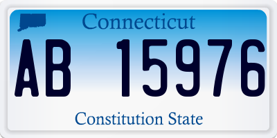 CT license plate AB15976