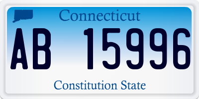 CT license plate AB15996