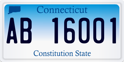 CT license plate AB16001