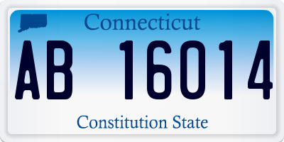 CT license plate AB16014