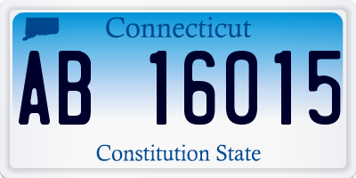 CT license plate AB16015
