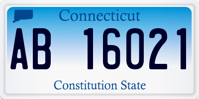 CT license plate AB16021