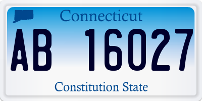 CT license plate AB16027