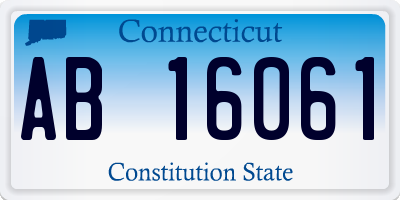 CT license plate AB16061