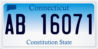 CT license plate AB16071