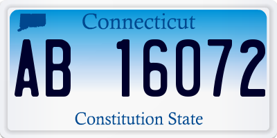 CT license plate AB16072