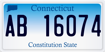 CT license plate AB16074