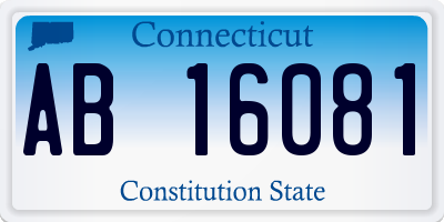CT license plate AB16081