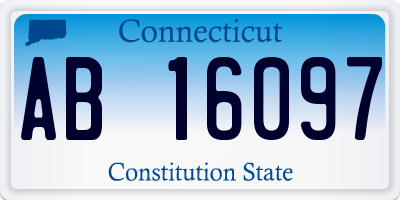 CT license plate AB16097