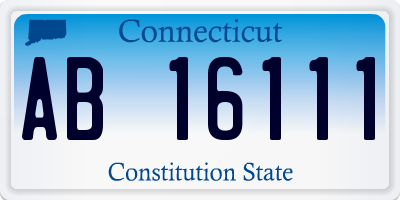 CT license plate AB16111