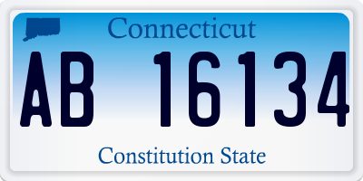 CT license plate AB16134