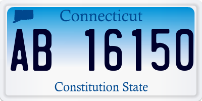 CT license plate AB16150