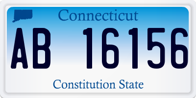 CT license plate AB16156