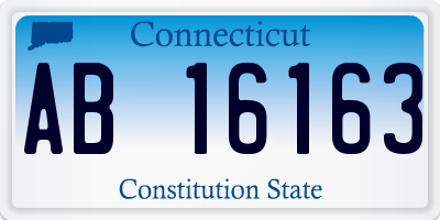 CT license plate AB16163