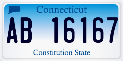 CT license plate AB16167