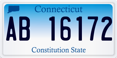 CT license plate AB16172
