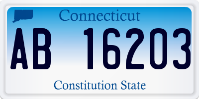CT license plate AB16203