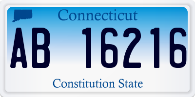 CT license plate AB16216