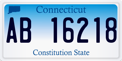 CT license plate AB16218