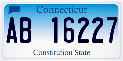 CT license plate AB16227